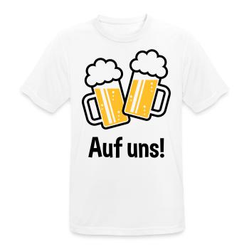 XEinHochAufUns (2) - Männer T-Shirt atmungsaktiv - Weiß - Vorne - AI Model Male 185 dark (185cm)