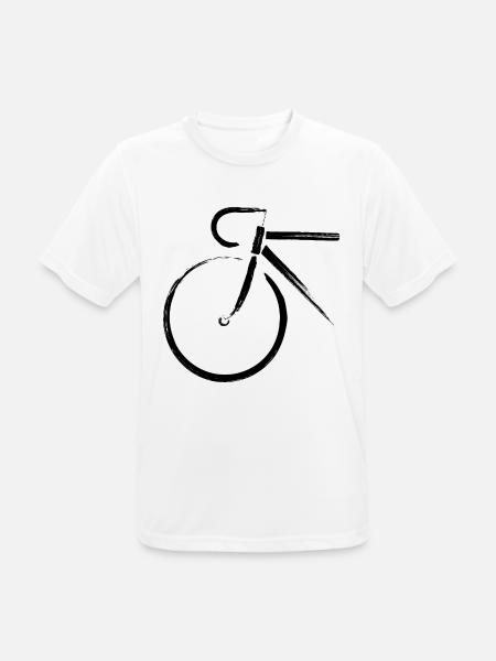 Rennrad Triathlon Fahrrad - Männer T-Shirt atmungsaktiv - Weiß