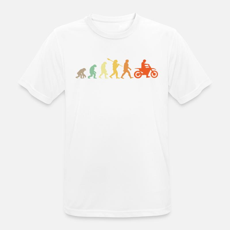 Evolution Motorcyclists - Men's Breathable T-Shirt - white