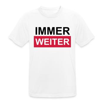 Immer weiter! - Männer T-Shirt atmungsaktiv - Weiß - Vorne - AI Model Male 185 dark (185cm)