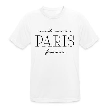 Meet me in Paris Frankreich - Männer T-Shirt atmungsaktiv - Weiß - Vorne - AI Model Male 185 dark (185cm)