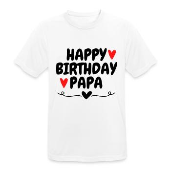 Happy Birthday Papa Geburtstag Lieblingsmensch - Männer T-Shirt atmungsaktiv - Weiß - Vorne - AI Model Male 185 dark (185cm)