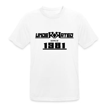 1981 birthday 41years limited underrated edition - Men's Breathable T-Shirt - white - Front - AI Model Male 185 dark (185cm)