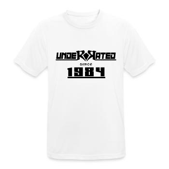 1984 birthday 38years limited underrated edition - Men's Breathable T-Shirt - white - Front - AI Model Male 185 dark (185cm)