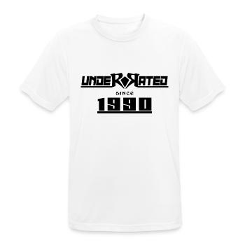 1990 birthday 32 years anniversary underrated - Men's Breathable T-Shirt - white - Front - AI Model Male 185 dark (185cm)