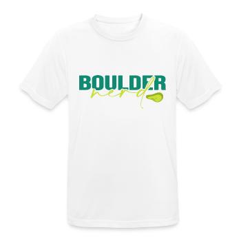 Bouldern Boulderfelsen Boulderaner Boulderhalle - Männer T-Shirt atmungsaktiv - Weiß - Vorne - AI Model Male 185 dark (185cm)