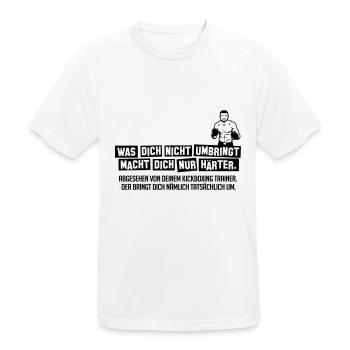 kickbox trainer - Männer T-Shirt atmungsaktiv - Weiß - Vorne - AI Model Male 185 dark (185cm)