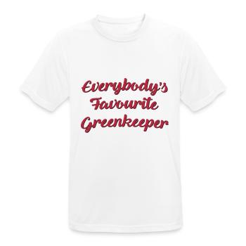 Everybodys favourite greenkeeper funny t - Men's Breathable T-Shirt - white - Front - AI Model Male 185 dark (185cm)