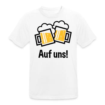 XAufuns! – 2 Bayrische Originale (2) - Männer T-Shirt atmungsaktiv - Weiß - Vorne - AI Model Male 185 dark (185cm)