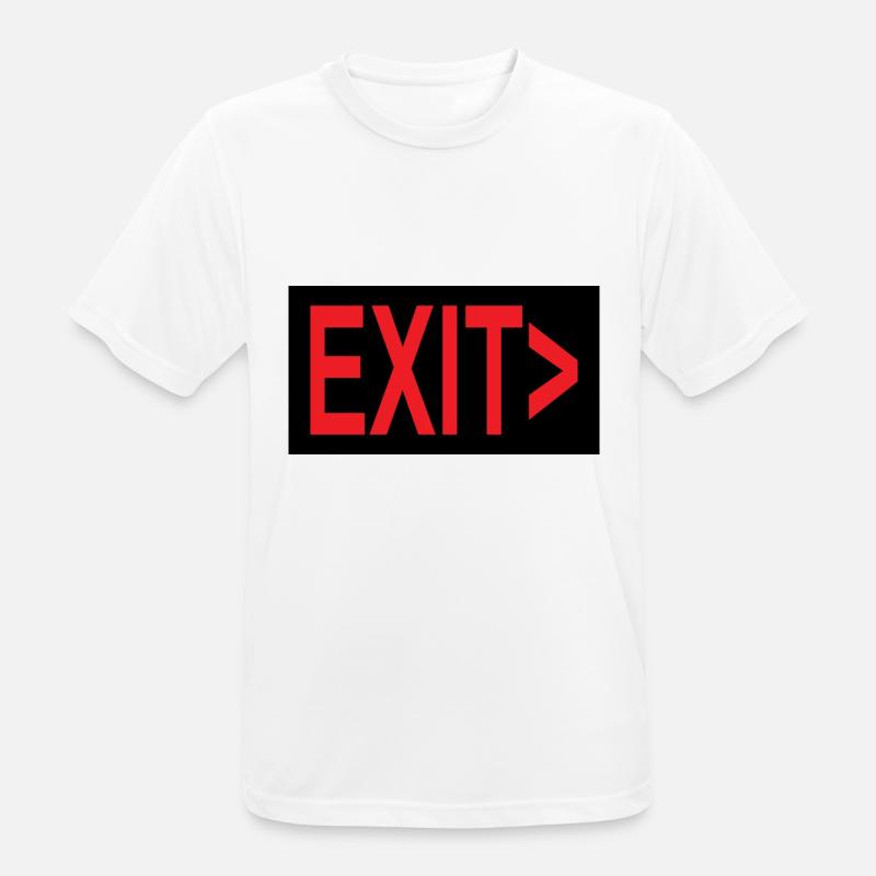 Exit / Exit / Emergency Exit - Men's Breathable T-Shirt - white