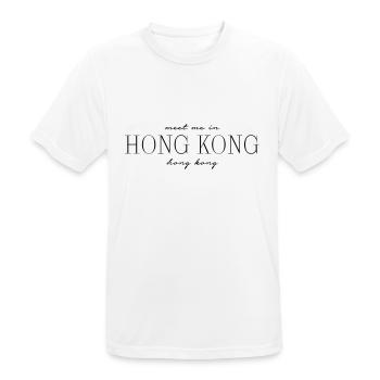 Hong Kong - T-shirt respirant Homme - blanc - Devant - AI Model Male 185 dark (185cm)