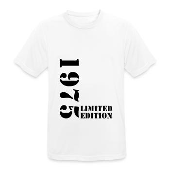 1975 édition limitée anniversaire cadeau femme mari - T-shirt respirant Homme - blanc - Devant - AI Model Male 185 dark (185cm)
