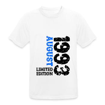 1993 Août Édition Limitée 30e Tenue d’anniversaire - T-shirt respirant Homme - blanc - Devant - AI Model Male 185 dark (185cm)