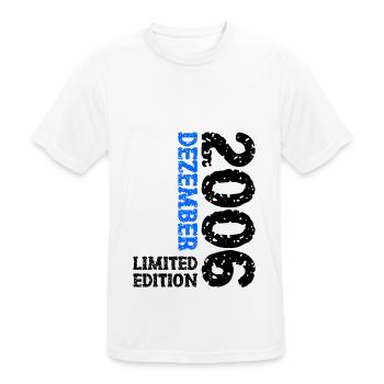 2006 December Limited Edition 17th Birthday Decoration - Men's Breathable T-Shirt - white - Front - AI Model Male 185 dark (185cm)