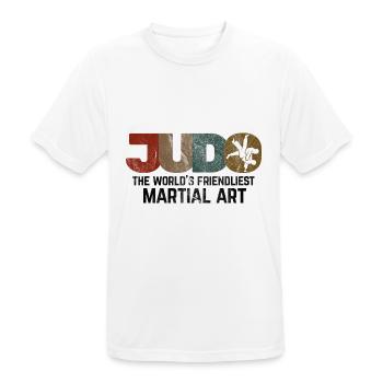 Japanischer Kampfsport Judo - Männer T-Shirt atmungsaktiv - Weiß - Vorne - AI Model Male 185 dark (185cm)