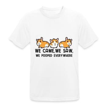 Nagetier Meerschwein Meerschweinchen - Männer T-Shirt atmungsaktiv - Weiß - Vorne - AI Model Male 185 dark (185cm)