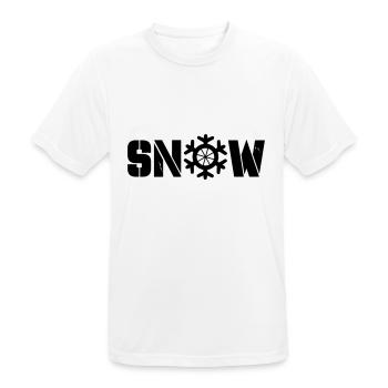 Snow - Men's Breathable T-Shirt - white - Front - AI Model Male 185 dark (185cm)
