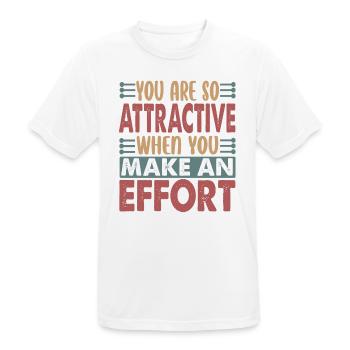 Vous êtes si attrayant - Blagues sarcastiques drôles - T-shirt respirant Homme - blanc - Devant - AI Model Male 185 dark (185cm)