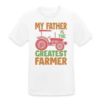 My Father Is The Greatest Farmer - Farm - Farming - Men's Breathable T-Shirt - white - Front - AI Model Male 185 dark (185cm)