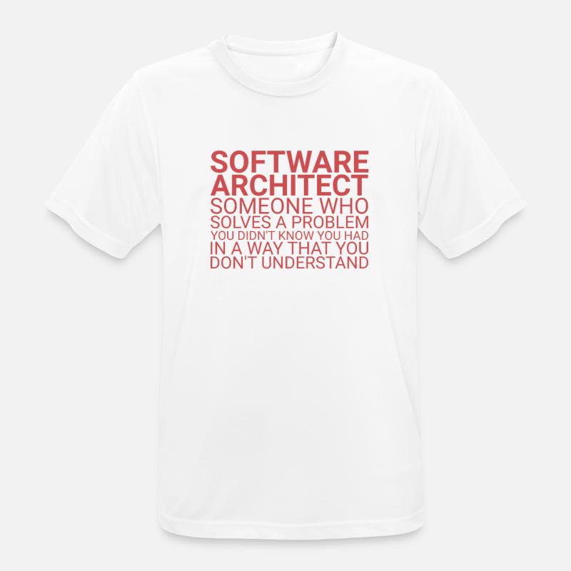"Software Architect Problem | Software Architecture" - Men's Breathable T-Shirt - white