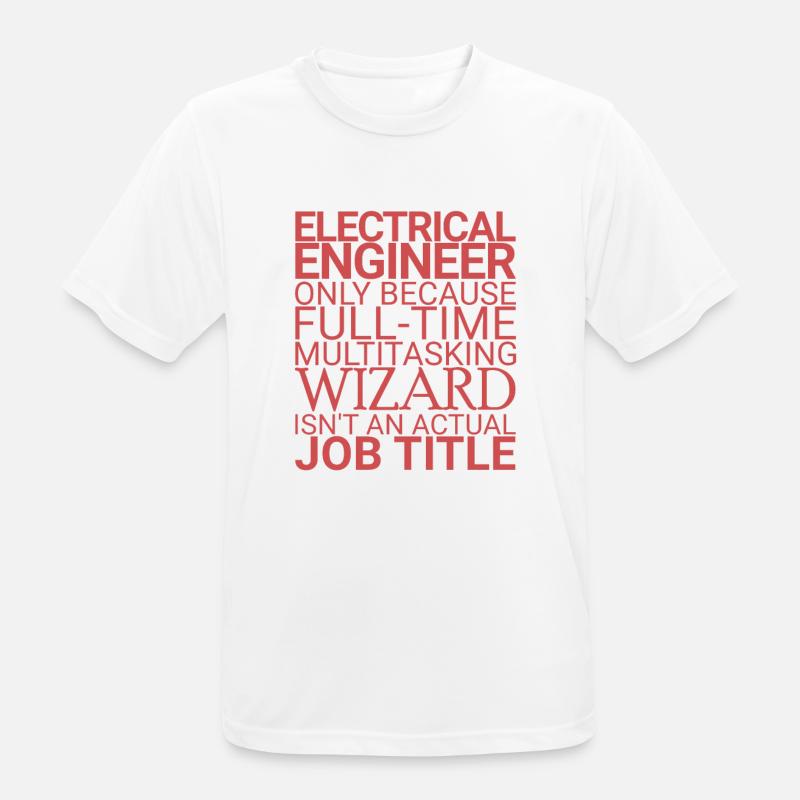 "Electrical Engineer Wizard | Electrical Engineering" - Men's Breathable T-Shirt - white