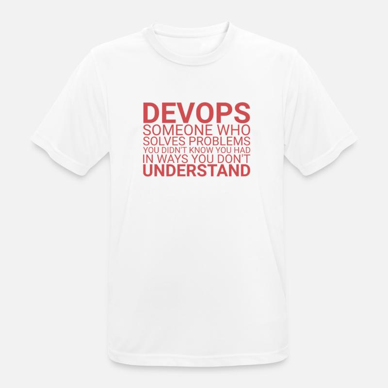 "DevOps Problem | Softwareentwicklung" - Männer T-Shirt atmungsaktiv - Weiß
