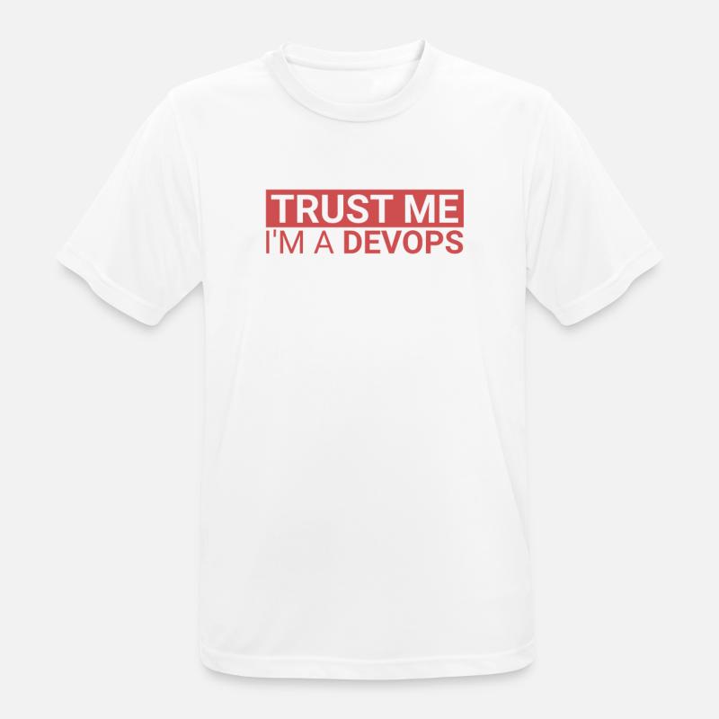 DevOps Trust | Software Development" - Men's Breathable T-Shirt - white