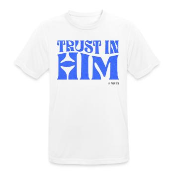 Christianisme Verset Biblique Chrétien - T-shirt respirant Homme - blanc - Devant - AI Model Male 185 dark (185cm)