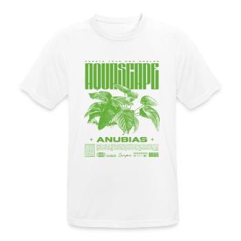 Aquascaping Anubias Aquatic Plant Fish Keeper - Men's Breathable T-Shirt - white - Front - AI Model Male 185 dark (185cm)