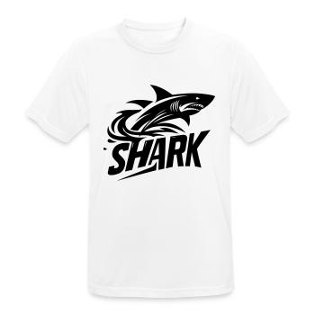 Shark - Männer T-Shirt atmungsaktiv - Weiß - Vorne - AI Model Male 185 dark (185cm)