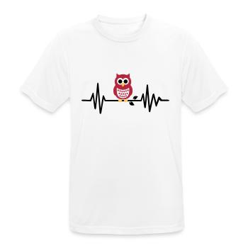 Eule - Männer T-Shirt atmungsaktiv - Weiß - Vorne - AI Model Male 185 dark (185cm)