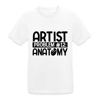 Maler Zeichner für Künstler - Männer T-Shirt atmungsaktiv - Weiß - Vorne - AI Model Male 185 dark (185cm)