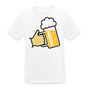 XBayerian Salute (L3) - Men's Breathable T-Shirt - white - Front - AI Model Male 185 dark (185cm)