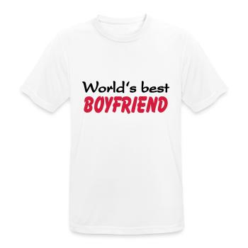World's best Boyfriend - Männer T-Shirt atmungsaktiv - Weiß - Vorne - AI Model Male 185 dark (185cm)
