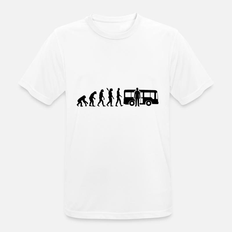 Evolution Busfahrer Busfahrerin b - Männer T-Shirt atmungsaktiv - Weiß