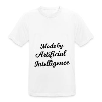 Fabriqué par intelligence artificielle - T-shirt respirant Homme - blanc - Devant - AI Model Male 185 dark (185cm)