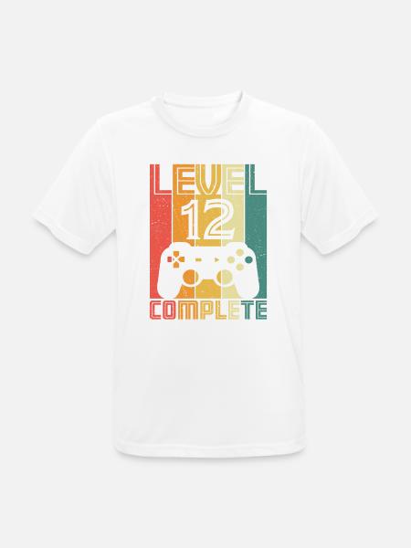 12. Geburtstag Gamer Level 12 Complete 12 Jahre - Männer T-Shirt atmungsaktiv - Weiß