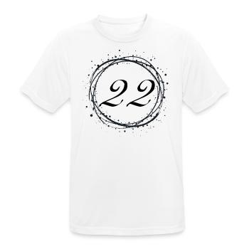 22 - Men's Breathable T-Shirt - white - Front - AI Model Male 185 dark (185cm)