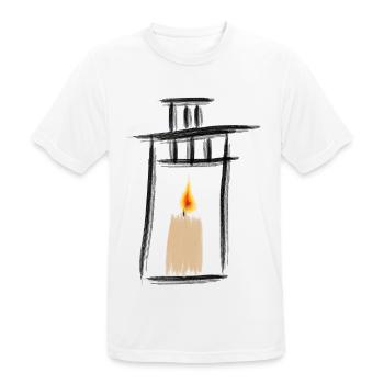 Lantern - Men's Breathable T-Shirt - white - Front - AI Model Male 185 dark (185cm)