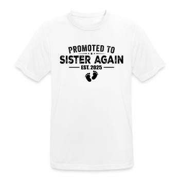 Promoted To Sister Again 2025 - T-shirt respirant Homme - blanc - Devant - AI Model Male 185 dark (185cm)