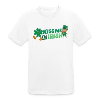 Fröhlichen St Patrick Tag. St. Patrick's Day! - Männer T-Shirt atmungsaktiv - Weiß - Vorne - AI Model Male 185 dark (185cm)