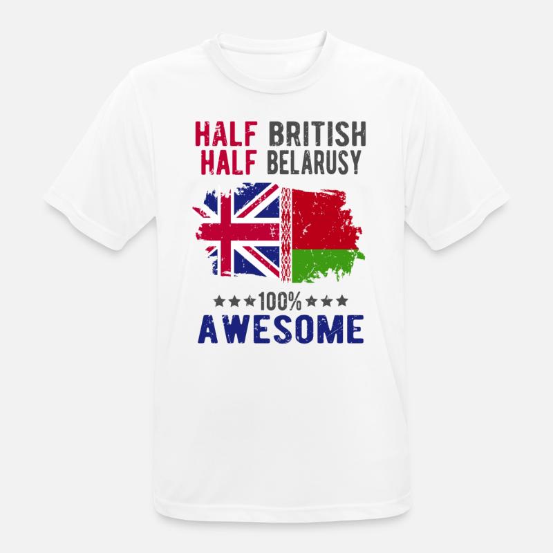 Half British Half Belarusian - Men's Breathable T-Shirt - white