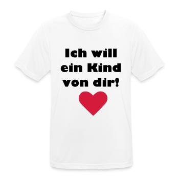 Ich will ein Kind von Dir - Männer T-Shirt atmungsaktiv - Weiß - Vorne - AI Model Male 185 dark (185cm)