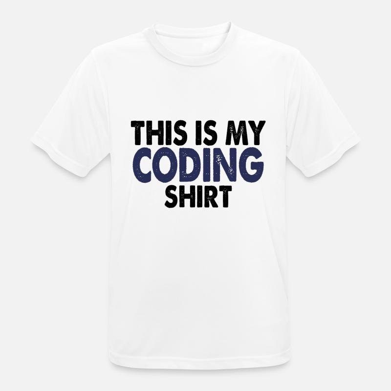 Coding nerd computer programming - Men's Breathable T-Shirt - white