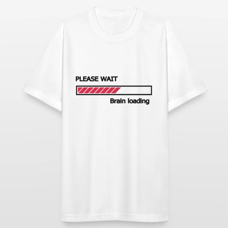 Please wait Brain loading progress bar Loading Bar Men's Breathable T-Shirt