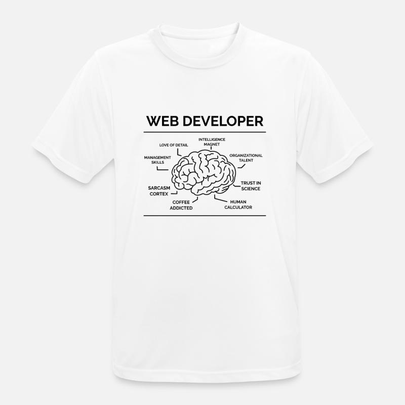 Web Developer Programmer - Men's Breathable T-Shirt - white
