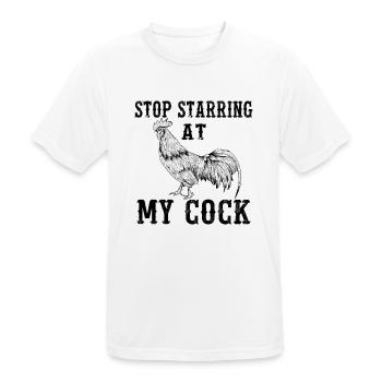 Funny Farmer Chicken Funny Cock Country Farm gift - Men's Breathable T-Shirt - white - Front - AI Model Male 185 dark (185cm)