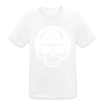 Skeleton Biker - T-shirt respirant Homme - blanc - Devant - AI Model Male 185 dark (185cm)