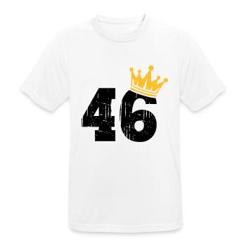 46 Crown 46th Birthday 46 years old - Men's Breathable T-Shirt - white - Front - AI Model Male 185 dark (185cm)