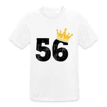 56 Crown 56e anniversaire 56 ans - T-shirt respirant Homme - blanc - Devant - AI Model Male 185 dark (185cm)